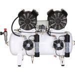 Поршневой компрессор Remeza КМ-100.VS204ТД, коаксиальный привод, безмасляный, 260 л/мин, 380В