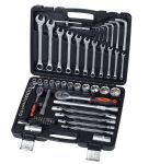 Набор инструментов в кейсе AV Steel AV-011076, профессиональный, 76 предметов, с трещоткой, 1/4", 1/2"