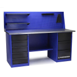 Верстак слесарный Станкоимпорт PROFFI 218 Д3 Д5 Э, 2 тумбы, 5+3 ящиков, экран