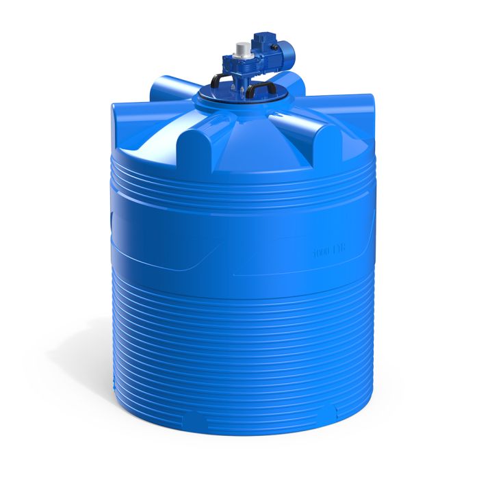 Емкость цилиндрическая Polimer-Group V 1000, 1000 литров, с лопастной мешалкой