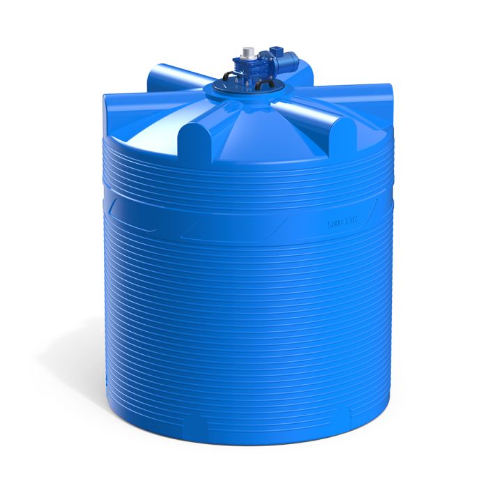 Емкость цилиндрическая Polimer-Group V 5000, 5000 литров, с лопастной мешалкой