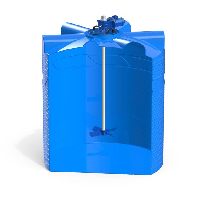 Емкость цилиндрическая Polimer-Group V 5000, 5000 литров, с лопастной мешалкой