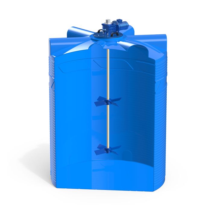 Емкость цилиндрическая Polimer-Group V 6000, 6000 литров, с лопастной мешалкой