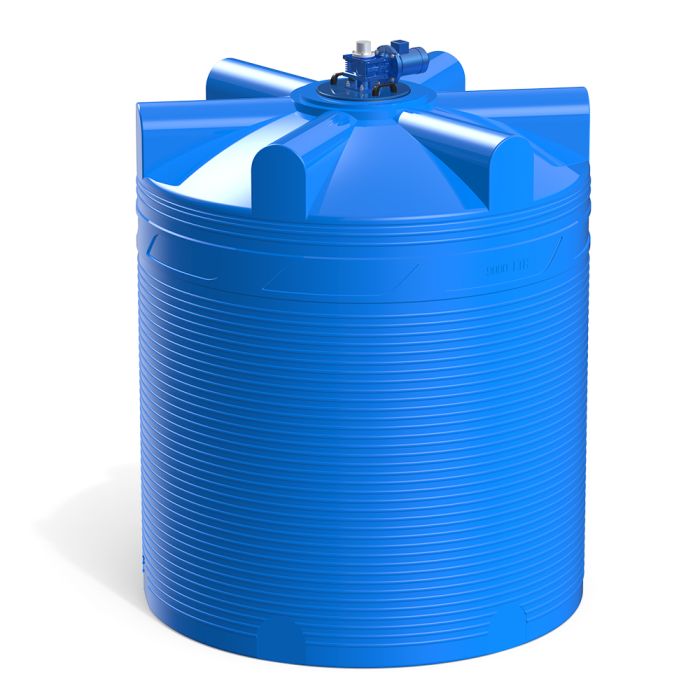 Емкость цилиндрическая Polimer-Group V 9000, 9000 литров, с лопастной мешалкой