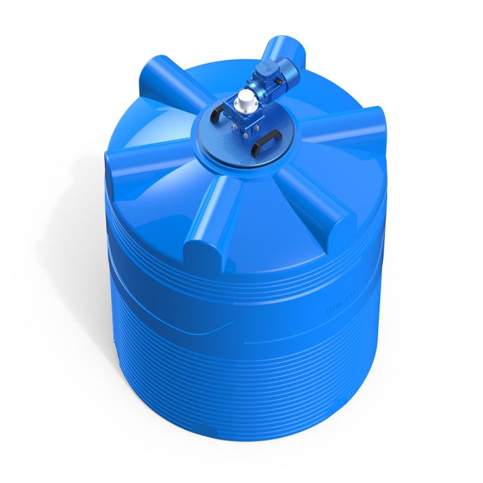 Емкость цилиндрическая Polimer-Group V 1000, 1000 литров, с лопастной мешалкой