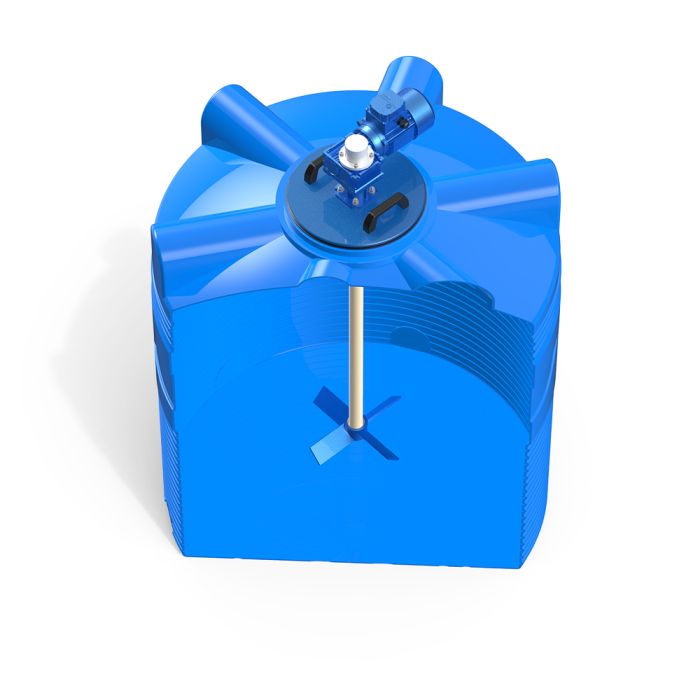 Емкость цилиндрическая Polimer-Group V 1000, 1000 литров, с лопастной мешалкой