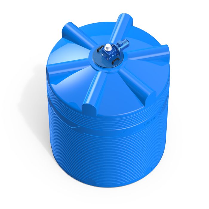 Емкость цилиндрическая Polimer-Group V 5000, 5000 литров, с лопастной мешалкой