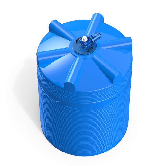 Емкость цилиндрическая Polimer-Group V 6000, 6000 литров, с лопастной мешалкой