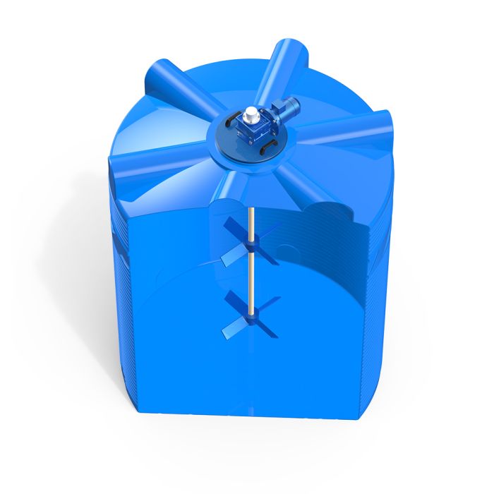 Емкость цилиндрическая Polimer-Group V 6000, 6000 литров, с лопастной мешалкой