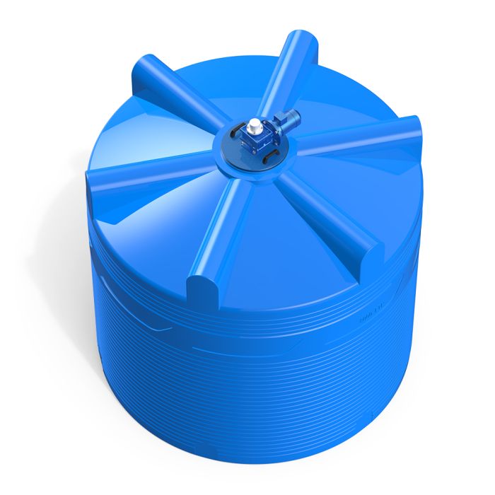 Емкость цилиндрическая Polimer-Group V 8000, 8000 литров, с лопастной мешалкой