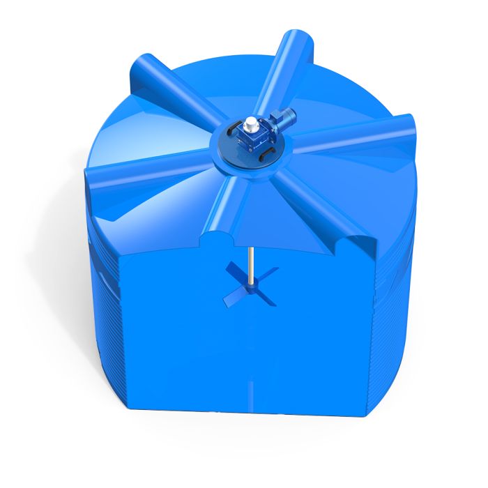 Емкость цилиндрическая Polimer-Group V 8000, 8000 литров, с лопастной мешалкой