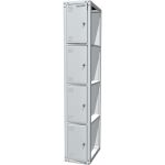 Шкаф одёжный Ferrum Classic 03.314/D-7035, односекционный, без одной стенки, 4 полки