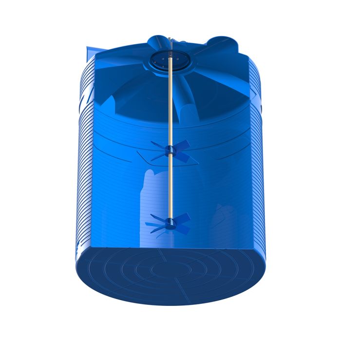Емкость цилиндрическая Polimer-Group V 6000, 6000 литров, с лопастной мешалкой