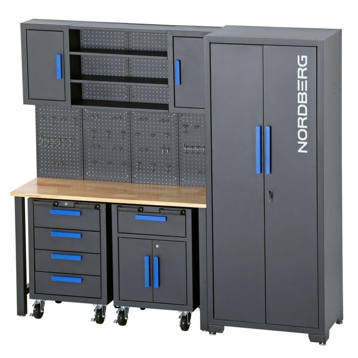 Набор мебели для мастерских Nordberg TT117, с экраном, ящиками, тележкой, шкафом