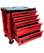 Тележка инструментальная Станкоимпорт BTD251 красная, закрытая, 5 ящиков