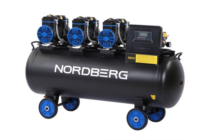 Поршневой компрессор NORDBERG NCEO160/750, прямой привод, безмасляный, 160л, 750 л/мин, 380В