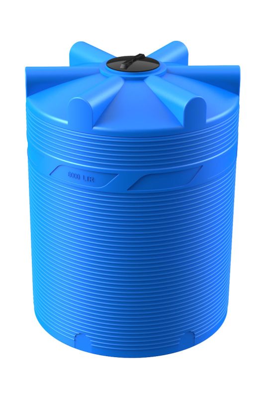 Емкость цилиндрическая Polimer-Group V 6000, 6000 литров, синяя