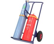 Тележка сварочный пост RUSKLAD КП 2У, с пневматическими колёсами и фиксацией баллонов