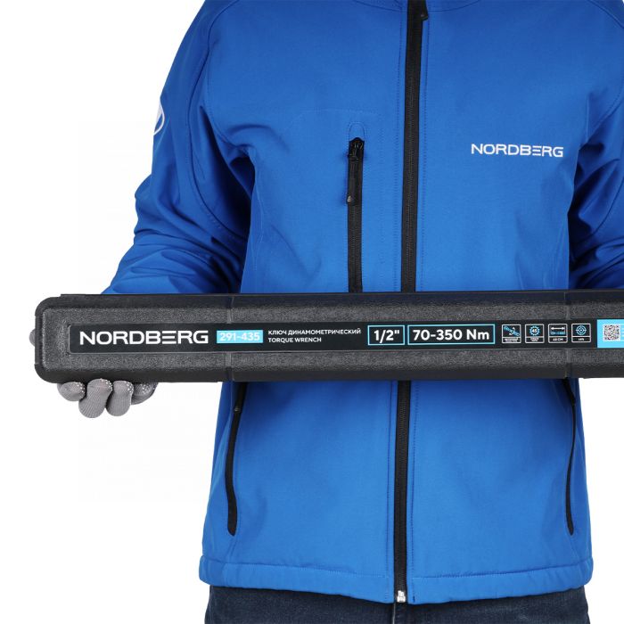 Динамометрический ключ Nordberg 291-435, предельный, 70-350 Нм, 1/2"
