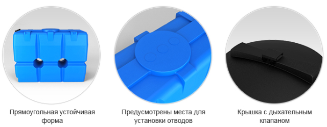 Емкость прямоугольная ЭкоПром SK 2000 OIL, 2000 литров