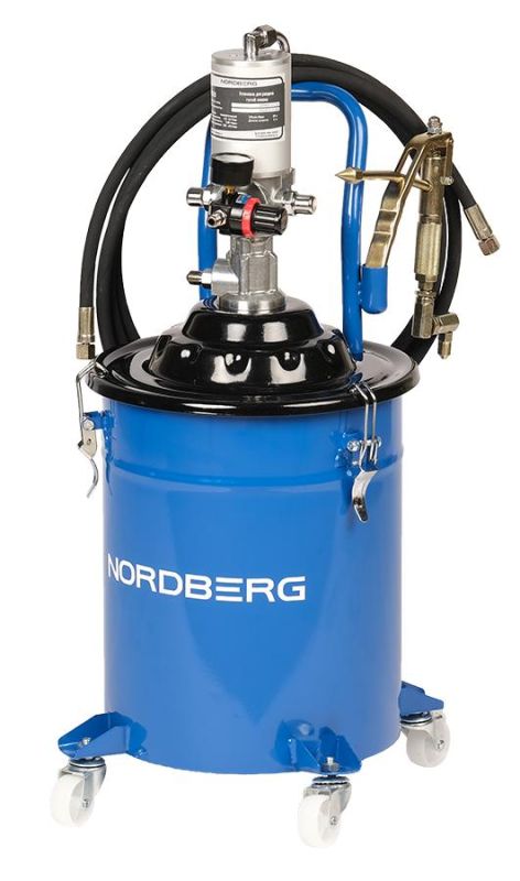 Нагнетатель смазки (солидолонагнетатель) Nordberg NO5020, пневматический, 20 литров