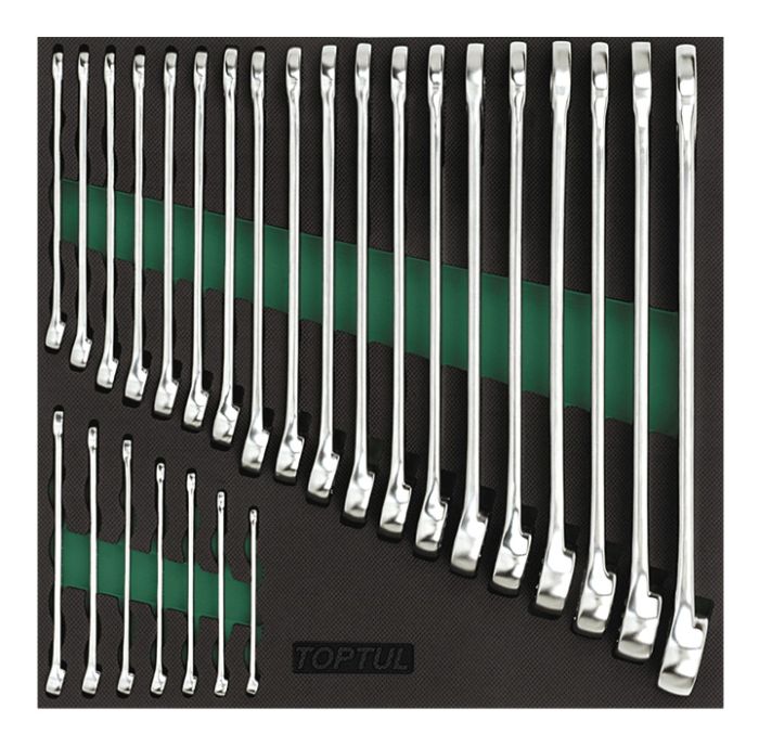 Набор комбинированных ключей 6-32 мм, 26 пр. в мягком ложементе TOPTUL  GVC2604