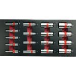 Головки в ложементе Сорокин Standart 1.117, 17 предметов, 3/8"