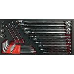 Ключи дюймовые в ложементе Сорокин Standart 1.129, 29 предметов, 1/2", 1/4", 3/8"