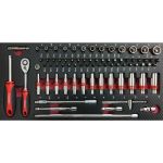 Набор инструментов в ложементе Сорокин Standart 1.175, 75 предметов, с трещоткой, 1/4"