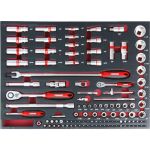 Набор инструментов в ложементе Сорокин Great 1.208, 108 предметов, с трещоткой, 1/4", 1/2"