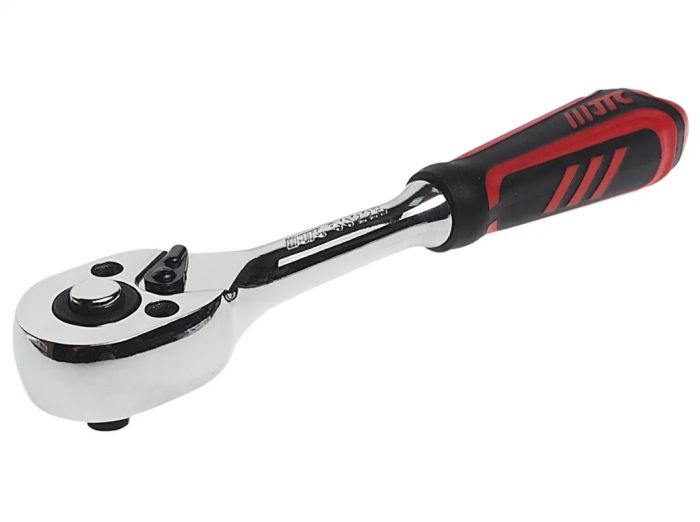 Трещотка JTC-5022B, 1/4", 72-зуб., 150мм, с резиновой рукояткой