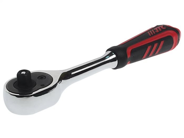 Трещотка JTC-5022B, 1/4", 72-зуб., 150мм, с резиновой рукояткой