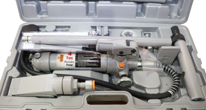 Растяжка гидравлическая 4 тонны KraftWell KRWPH4, рихтовочный набор