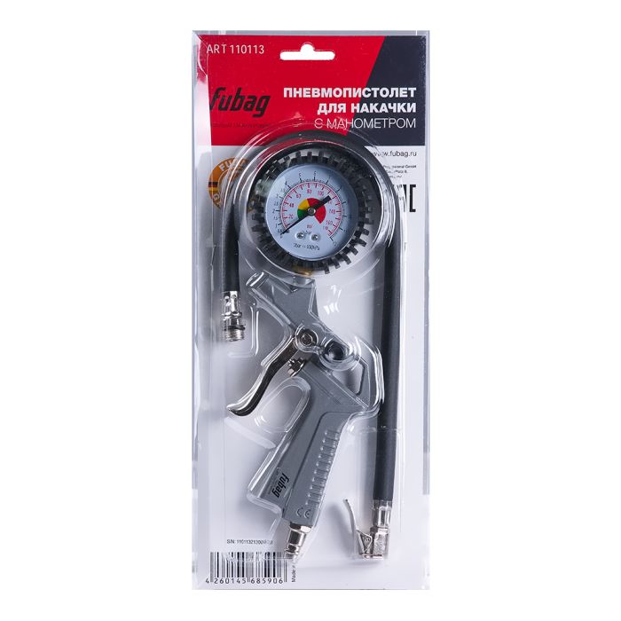 Пневмопистолет для накачки шин FUBAG 110113, с манометром