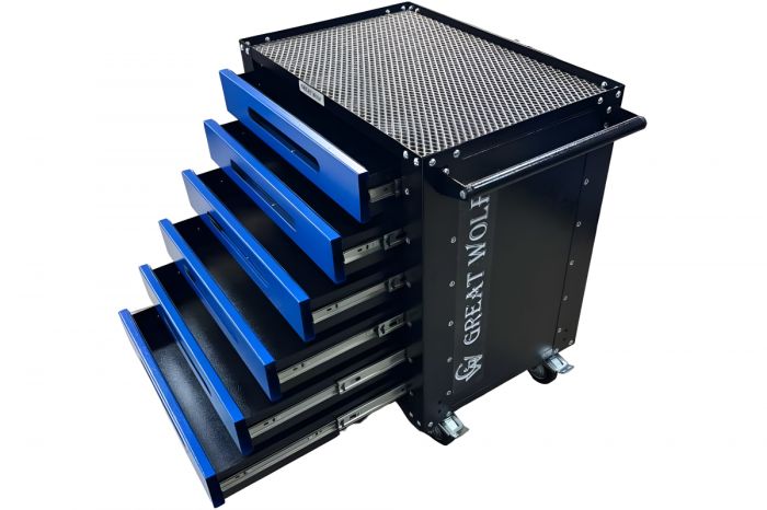 Тележка инструментальная Great Wolf GWT-B6, закрытая, 6 ящиков