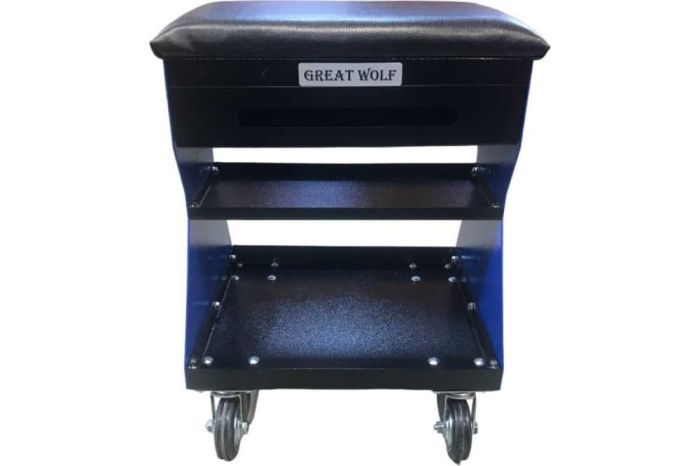 Подкатной ремонтный стул Great Wolf GWT-B1, синий