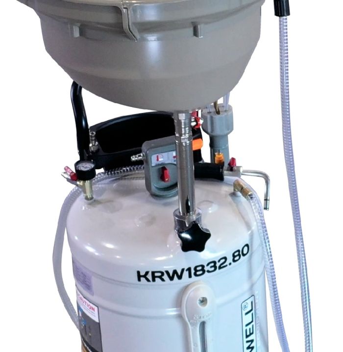Установка для сбора масла/антифриза Kraftwell KRW1832.80, 80 литров