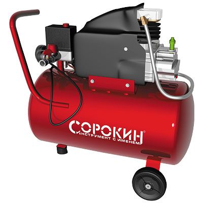 Поршневой компрессор Сорокин 13.1, коаксиальный привод, масляный, 240 л/мин, 220В