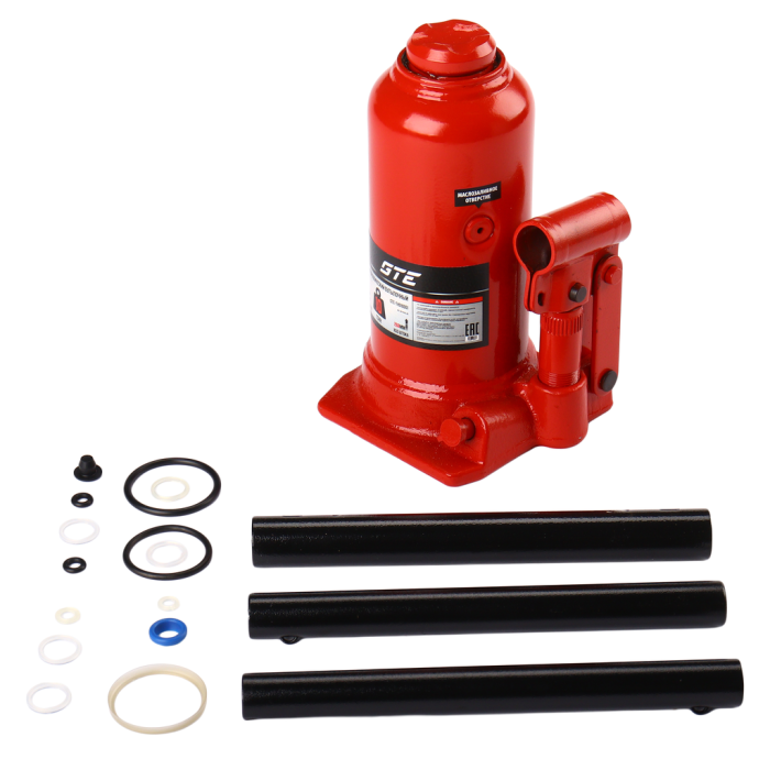 Домкрат бутылочный гидравлический 10т GTE GTE-TH910001, 180-430мм