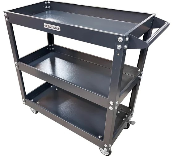Тележка инструментальная Great Wolf GWT-K3G, открытая, 3 полки