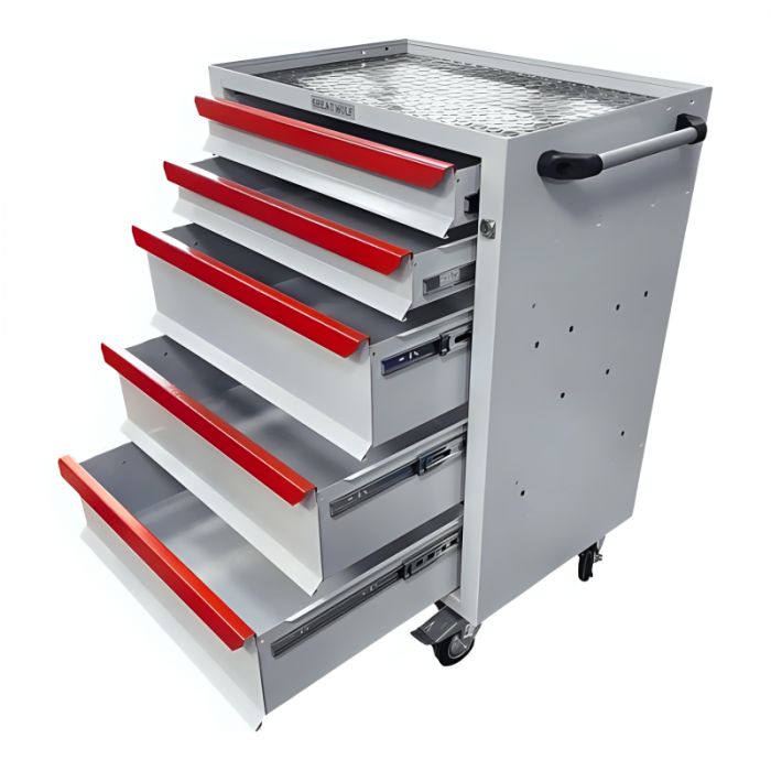 Тележка инструментальная Great Wolf GWT-K5W, закрытая, 5 ящиков