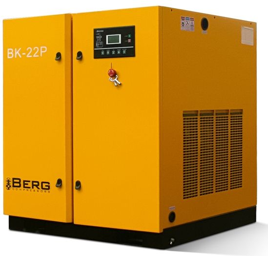 Винтовой компрессор Berg BK-22P, ременной привод, 15 бар, степень защиты IP54