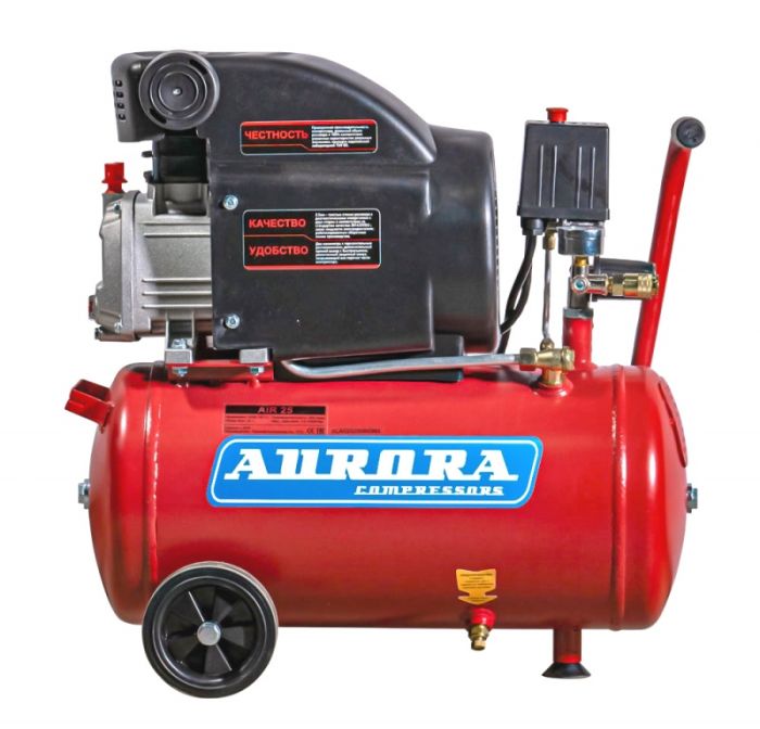 Поршневой компрессор Aurora AIR-25, коаксиальный привод, масляный, 206 л/мин, 220В