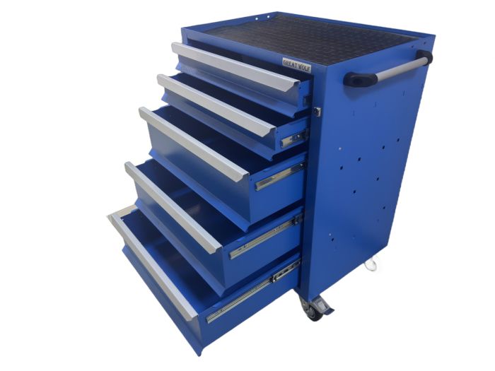 Тележка инструментальная Great Wolf GWT-K5B, закрытая, 5 ящиков