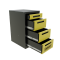 Тумба инструментальная для верстака Garopt GTY4.YELL жёлтая, 4 ящика