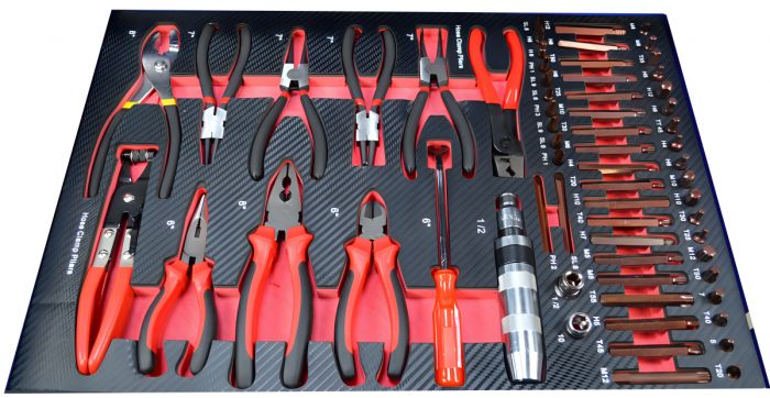 Тележка инструментальная Great Wolf GW-3ST1 Blue, с полкой и тремя ящиками, с набором инструментов 249пр.