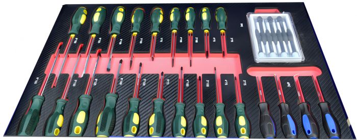 Тележка инструментальная Great Wolf GW-3ST1 Blue, с полкой и тремя ящиками, с набором инструментов 249пр.