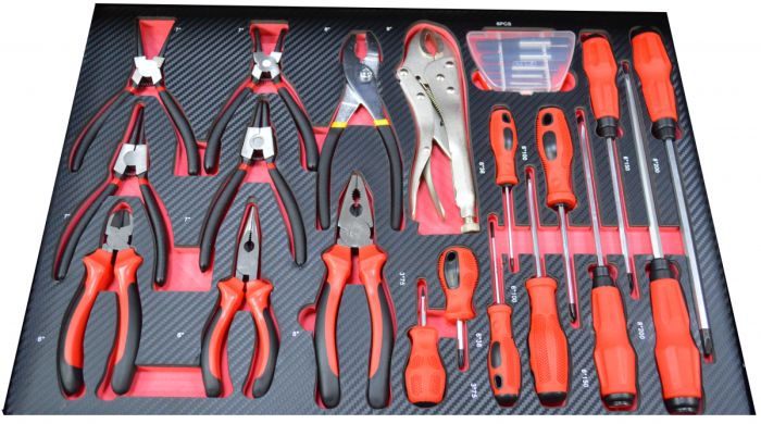 Тележка инструментальная Great Wolf GW-3ST2 Blue, с полкой и тремя ящиками, с набором инструментов 324пр.