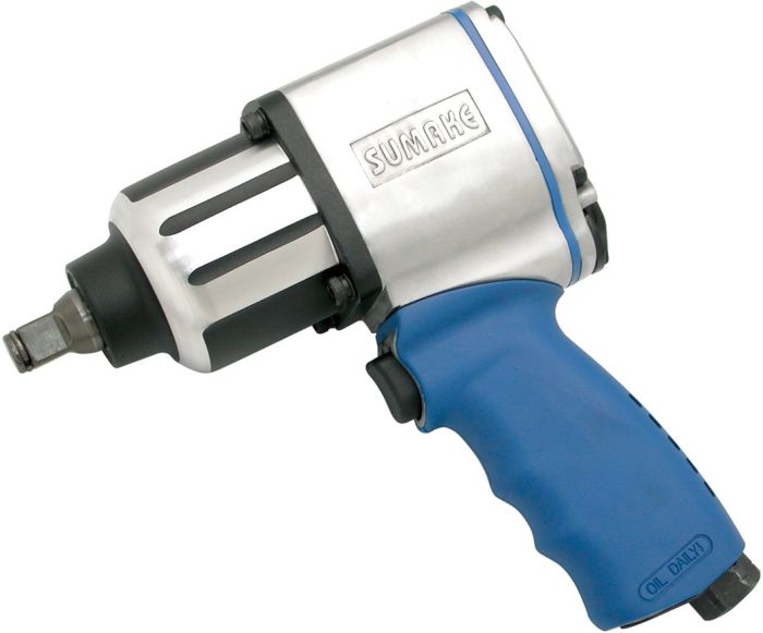 Пневмогайковерт ударный Sumake ST-M3007K, 1/2", с набором головок, легковой, 542 Нм