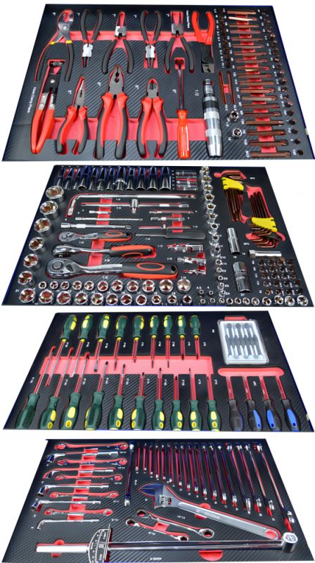 Тележка инструментальная Great Wolf GW-7ST1 Black, 7 ящиков, с набором инструментов 249пр.